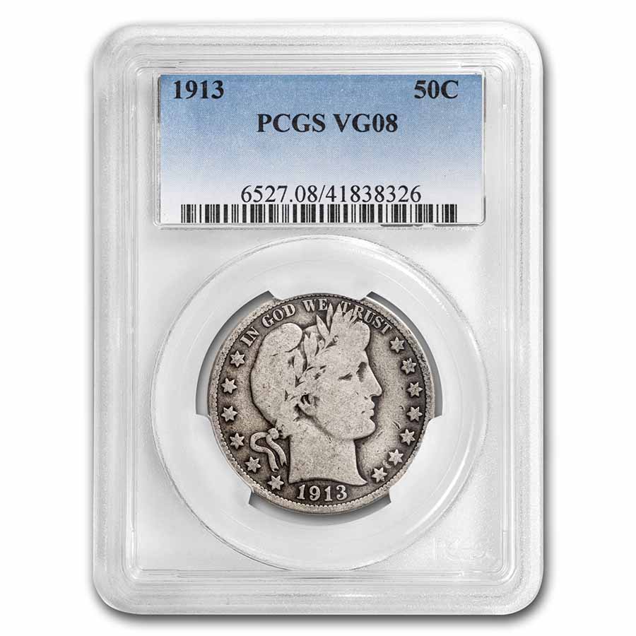 Buy 1913 Barber Half Dollar VG-08 PCGS