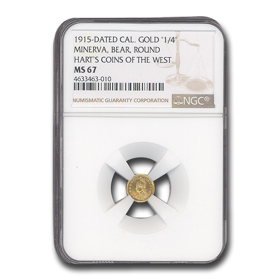 Buy 1915 Minerva Round 1/4 Dollar Gold MS-67 NGC