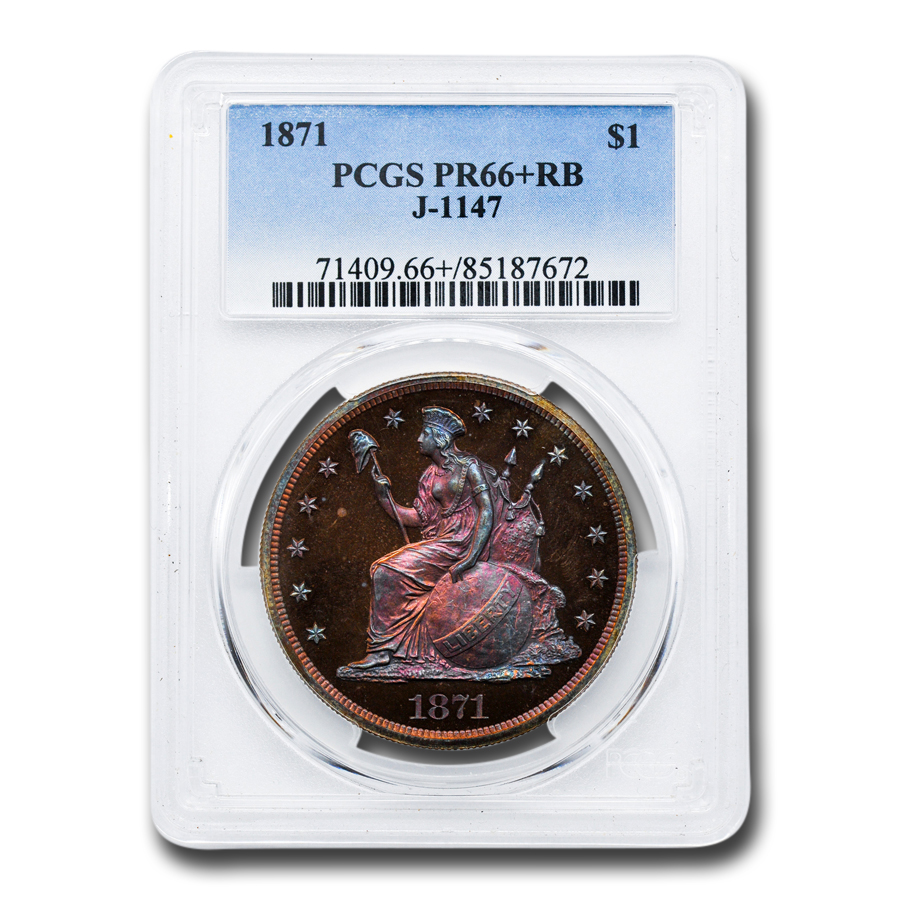Buy 1871 Pattern Dollar PR-66+ PCGS (Red/Brown, J-1147)