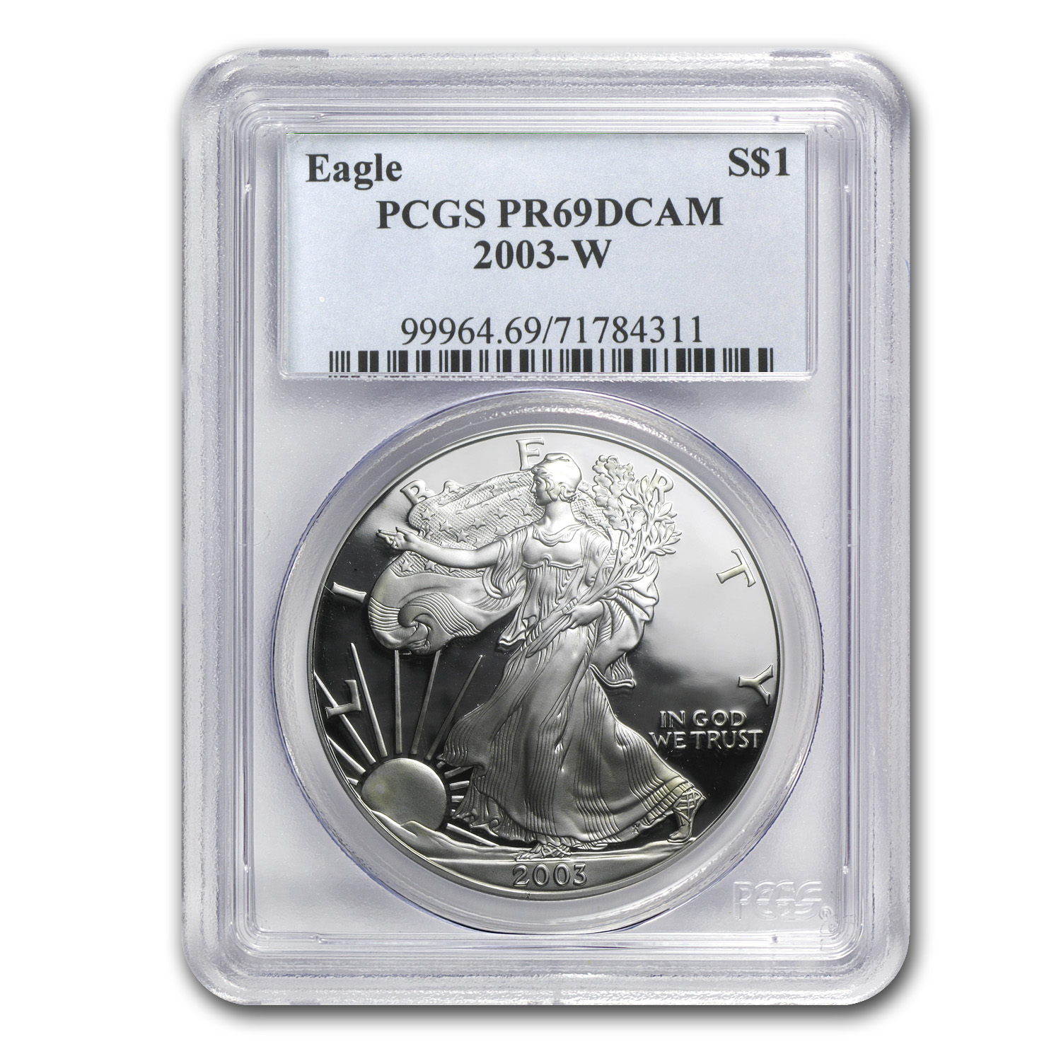 Buy 2003-W Proof American Silver Eagle PR-69 PCGS