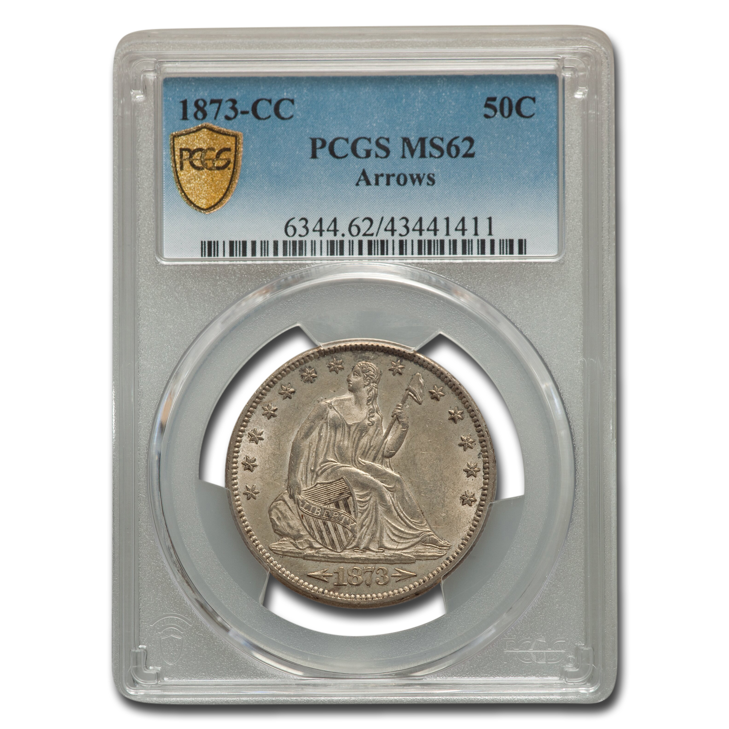 Buy 1873-CC Liberty Seated Half Dollar MS-62 PCGS (Arrows)