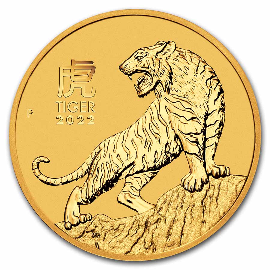 Buy 2022-P Australia 1 oz Gold Lunar Tiger BU (Series III)