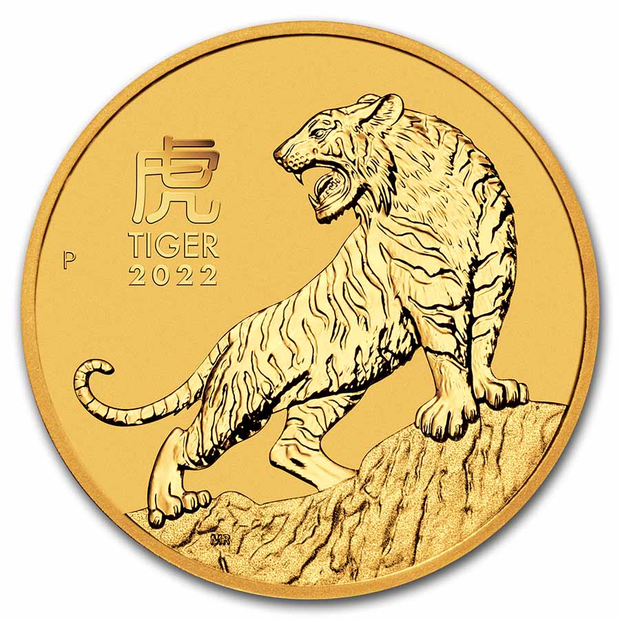 Buy 2022 Australia 1/10 oz Gold Lunar Tiger BU (Series III)
