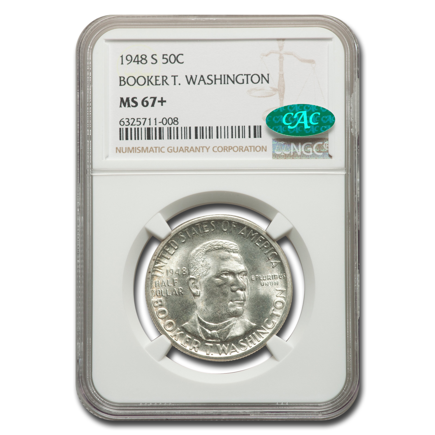 Buy 1948-S Booker T. Washington Half Dollar MS-67+ NGC CAC