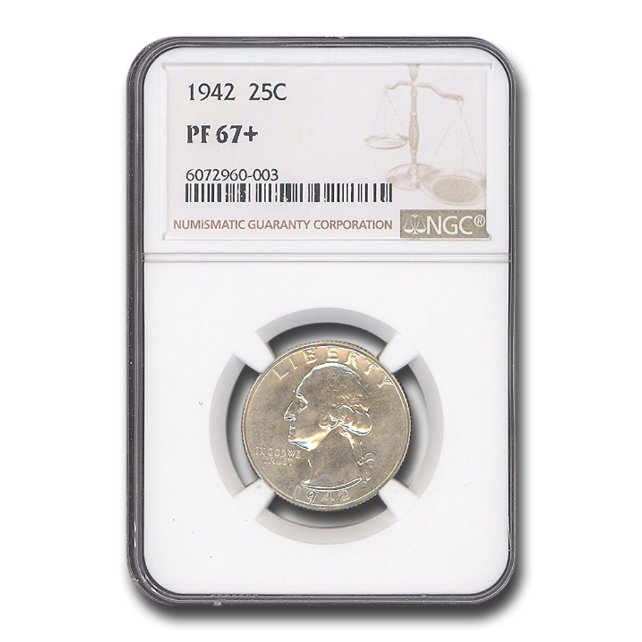 Buy 1942 Washington Quarter PF-67+ NGC