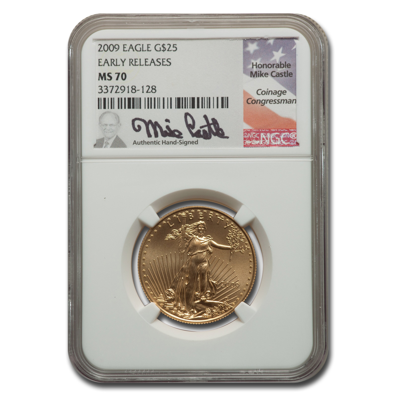 Buy 2009 1/2 oz American Gold Eagle MS-70 NGC (ER, Castle)