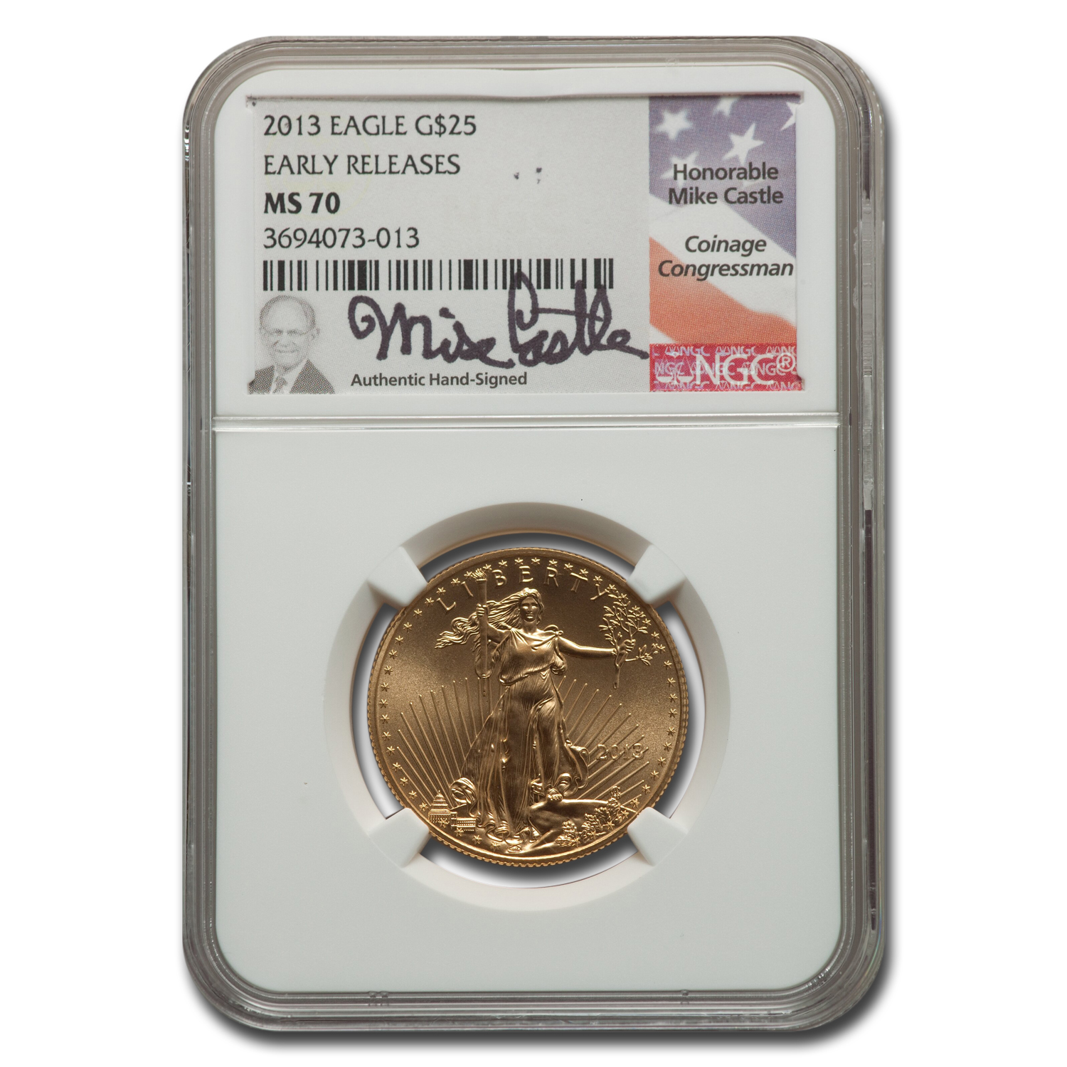 Buy 2013 1/2 oz American Gold Eagle MS-70 NGC (ER, Castle)