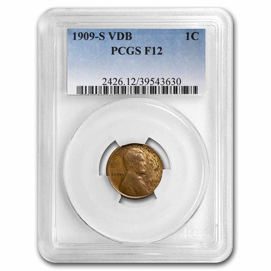 Buy 1909-S VDB Lincoln Cent Fine-12 PCGS (Wood Grain)