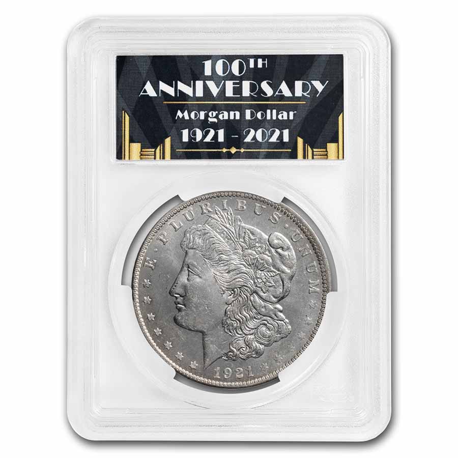 Buy 1921 Morgan Dollar MS-62 PCGS (PL, 100th Anniversary Label)