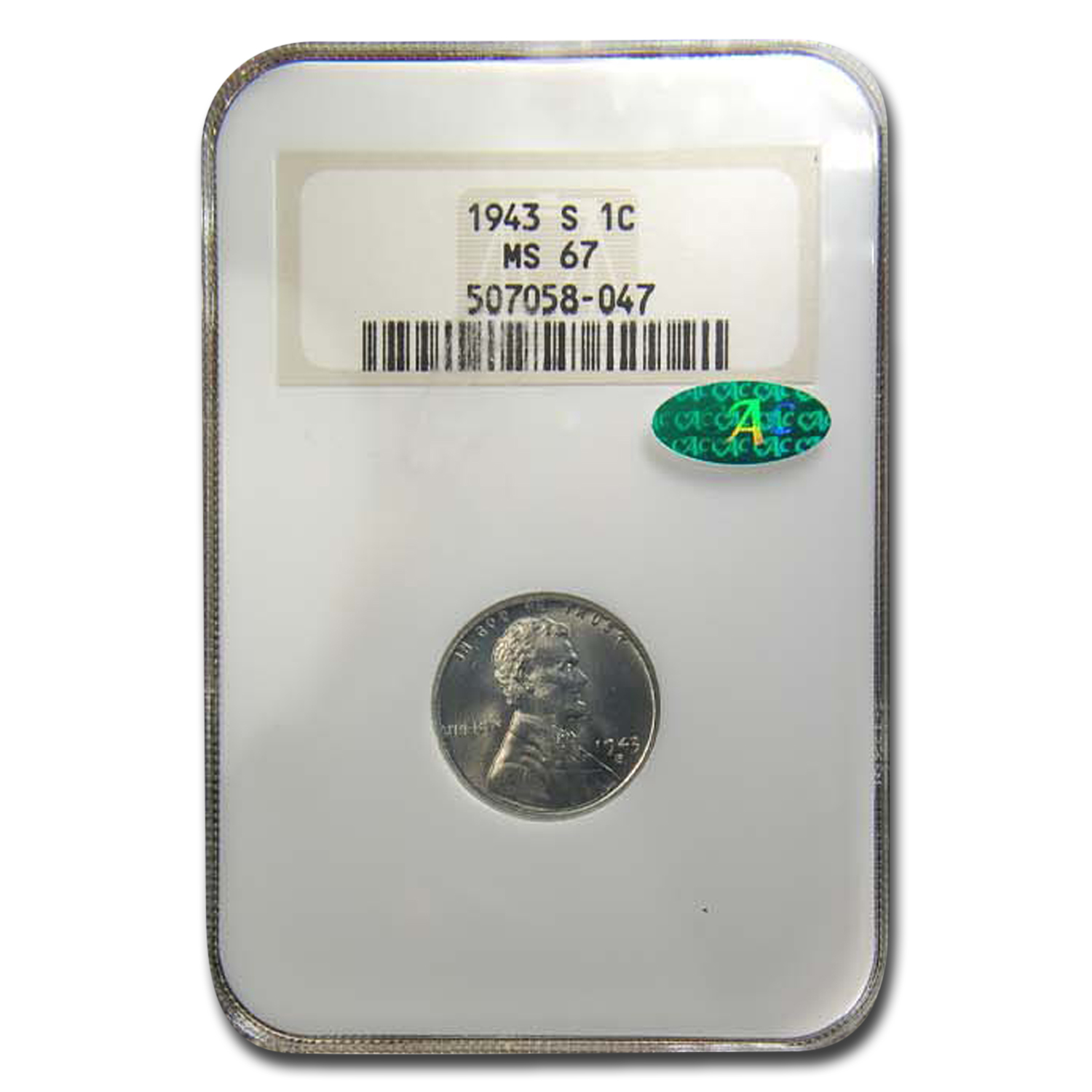 Buy 1943-S Lincoln Cent MS-67 NGC CAC