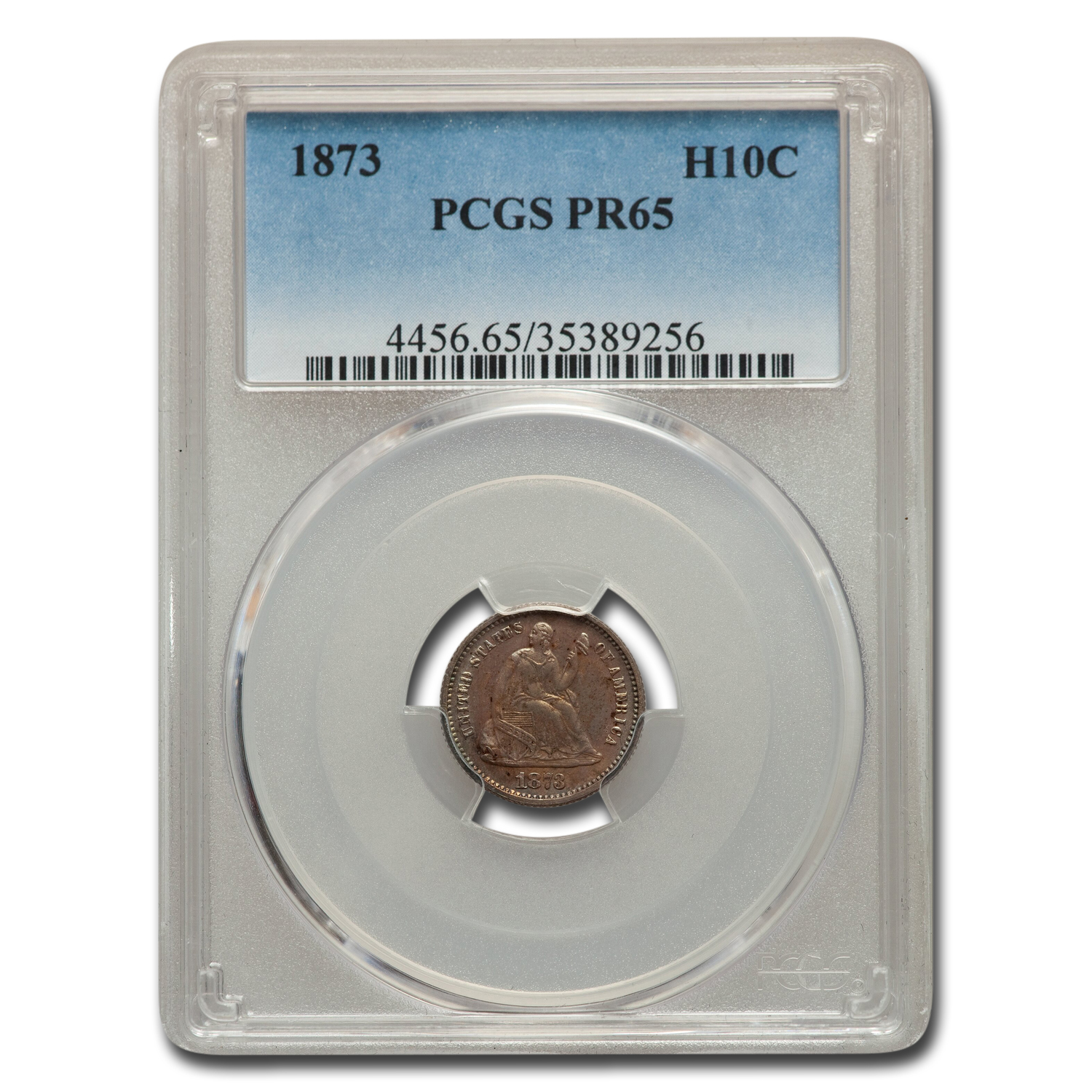 Buy 1873 Liberty Seated Half Dime PR-65 PCGS