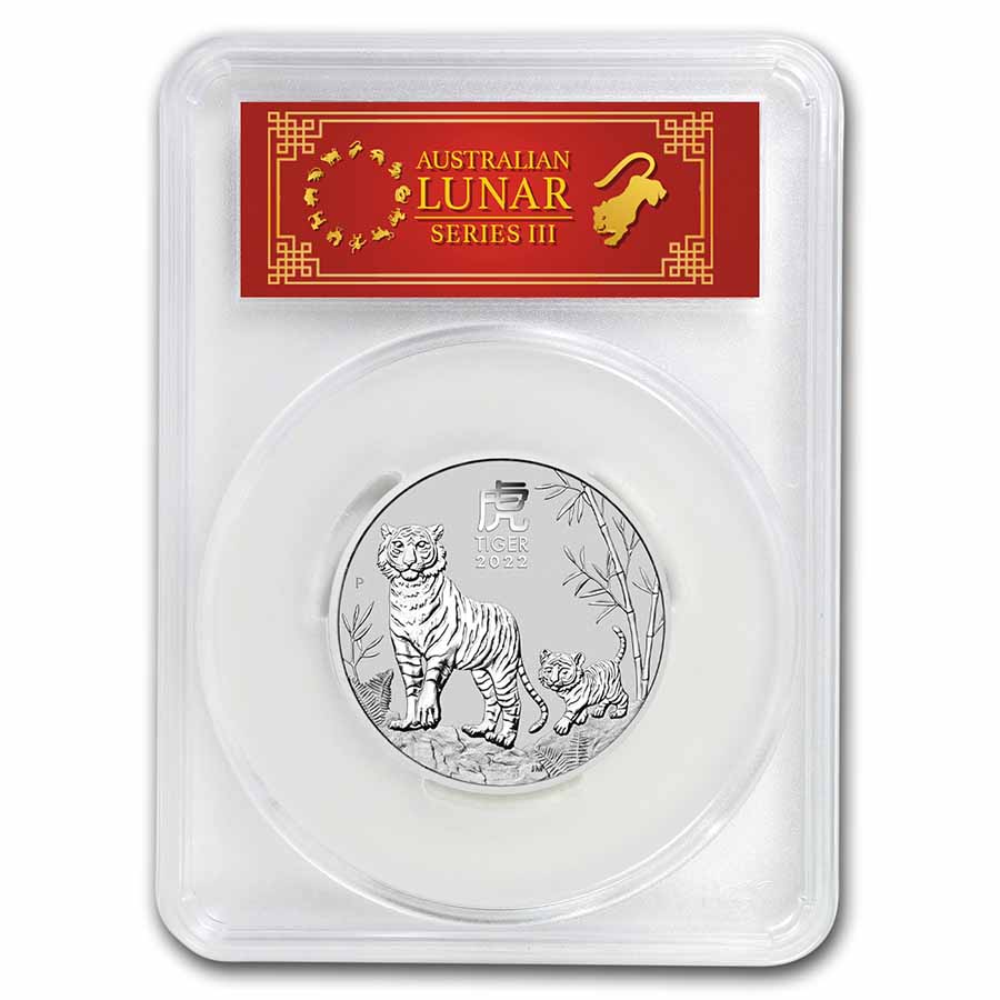 Buy 2022-P Australia 2 oz Silver Lunar Tiger MS 70 (FS, Red Label) - Click Image to Close