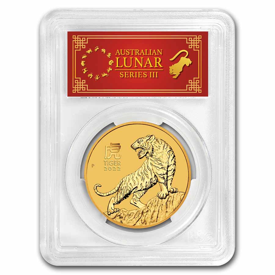 Buy 2022-P AUS 1 oz Au Lunar Tiger MS-70 FDI Rd Lbl