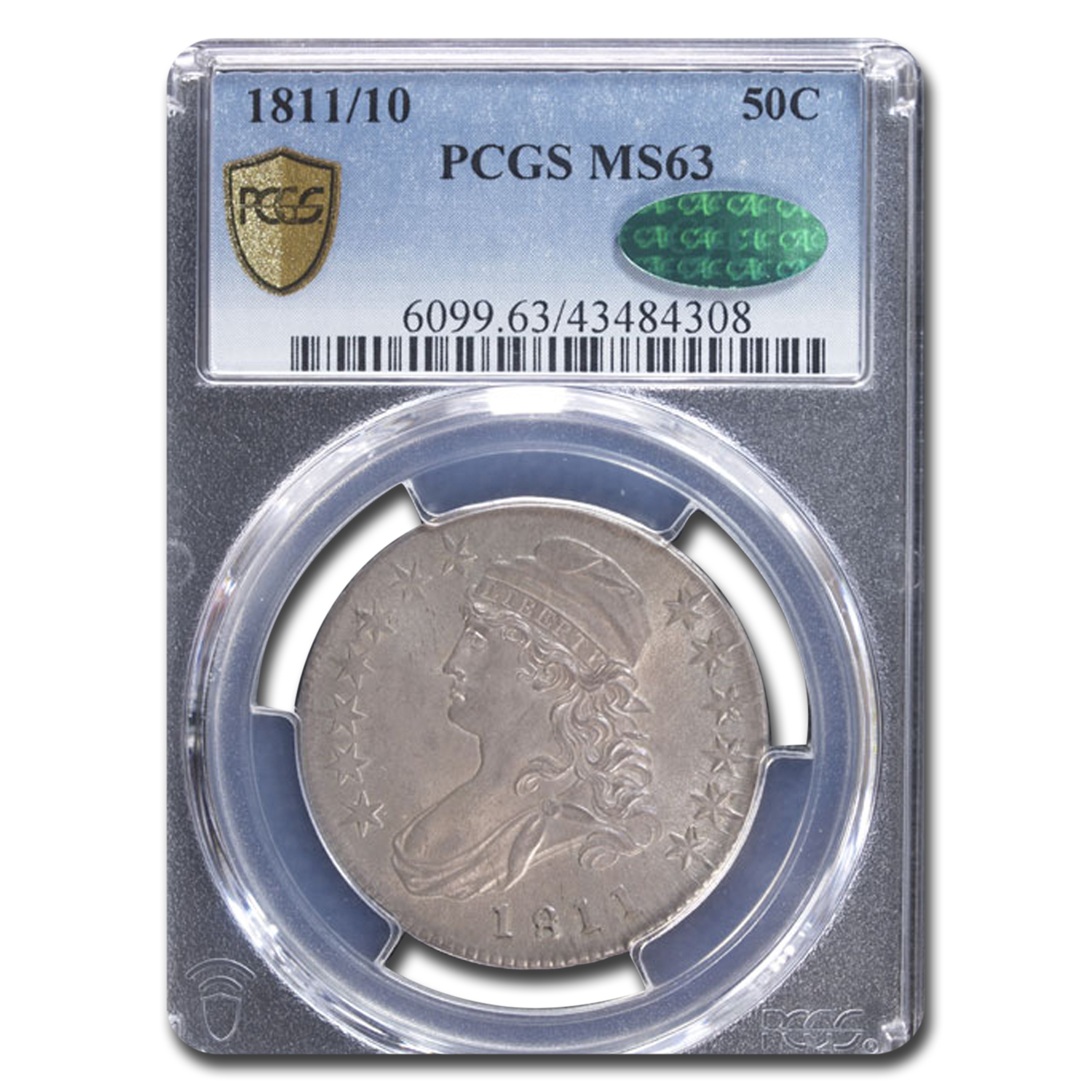 Buy 1811/10 Capped Bust Half Dollar MS-63 PCGS CAC