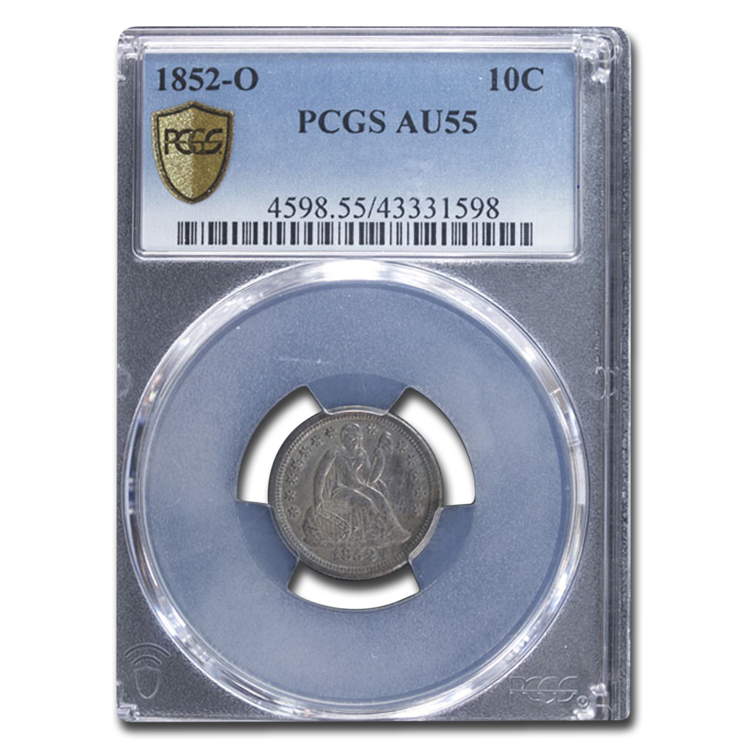 Buy 1852-O Liberty Seated Dime AU-55 PCGS