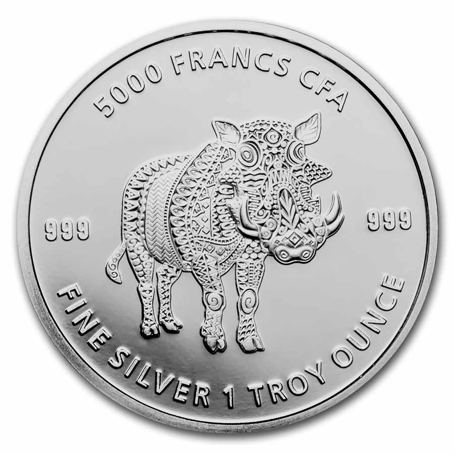 Buy 2021 Republic of Chad 1 oz Silver Mandala Warthog BU - Click Image to Close