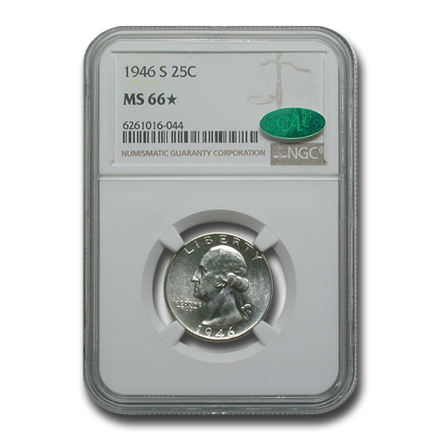 Buy 1946-S Washington Quarter MS-66* NGC CAC