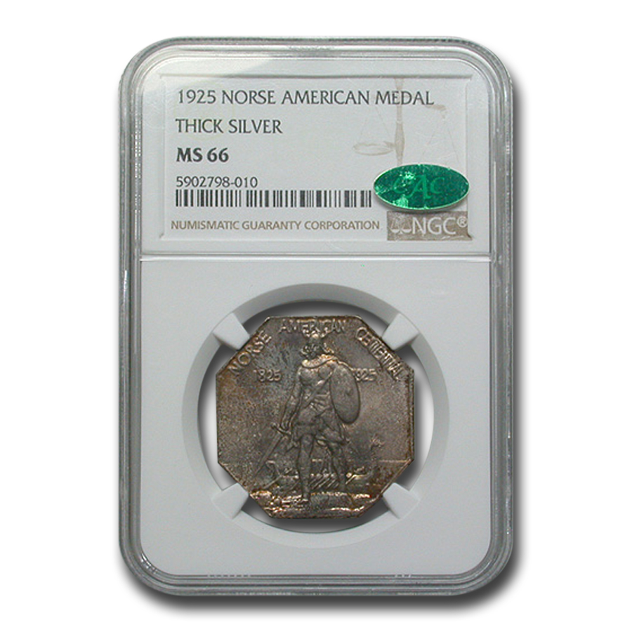 Buy 1925 Norse Centennial Medal Half Dollar MS-66 NGC CAC (Thick)