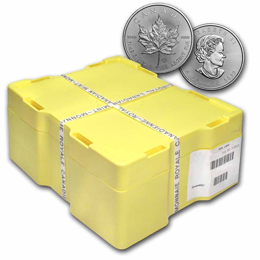 Buy 2022 Canada 500-Coin Silver Maple Leaf Monster Box (Sealed) - Click Image to Close