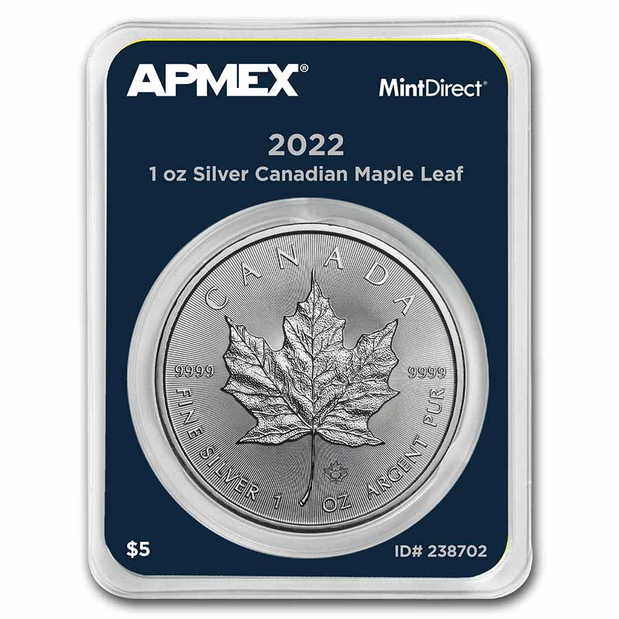 Buy 2022 Canada 1 oz Silver Maple Leaf (MintDirect? Single) - Click Image to Close