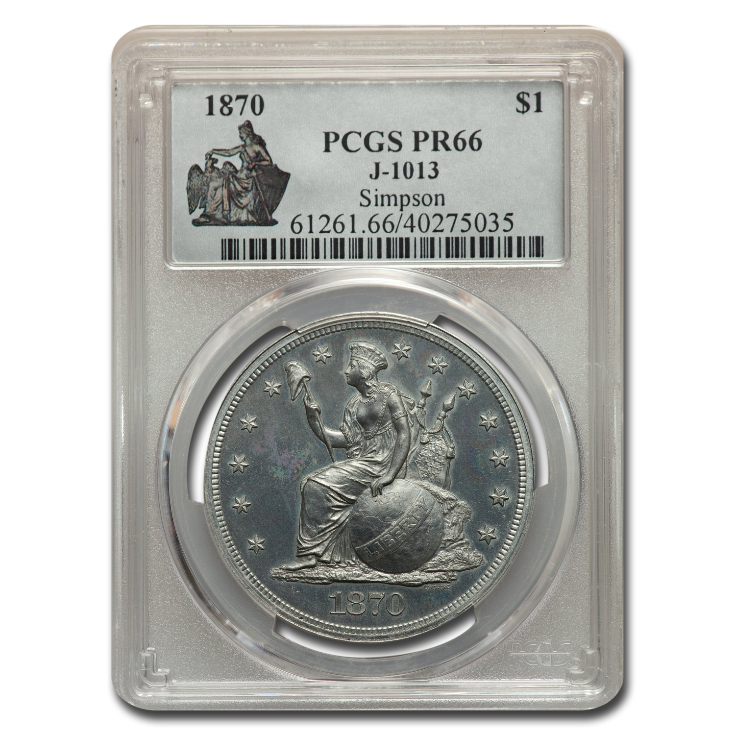 Buy 1870 One Dollar Pattern PR-66 PCGS (J-1013)