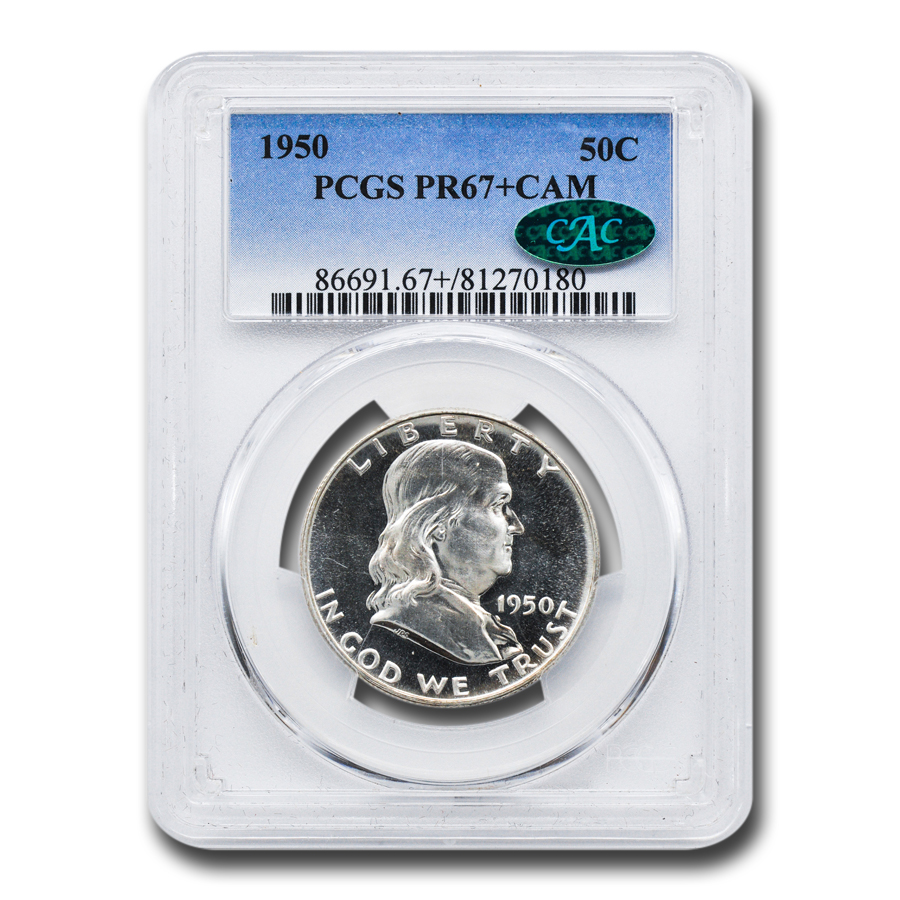 Buy 1950 Franklin Half Dollar PR-67+ Cameo PCGS CAC