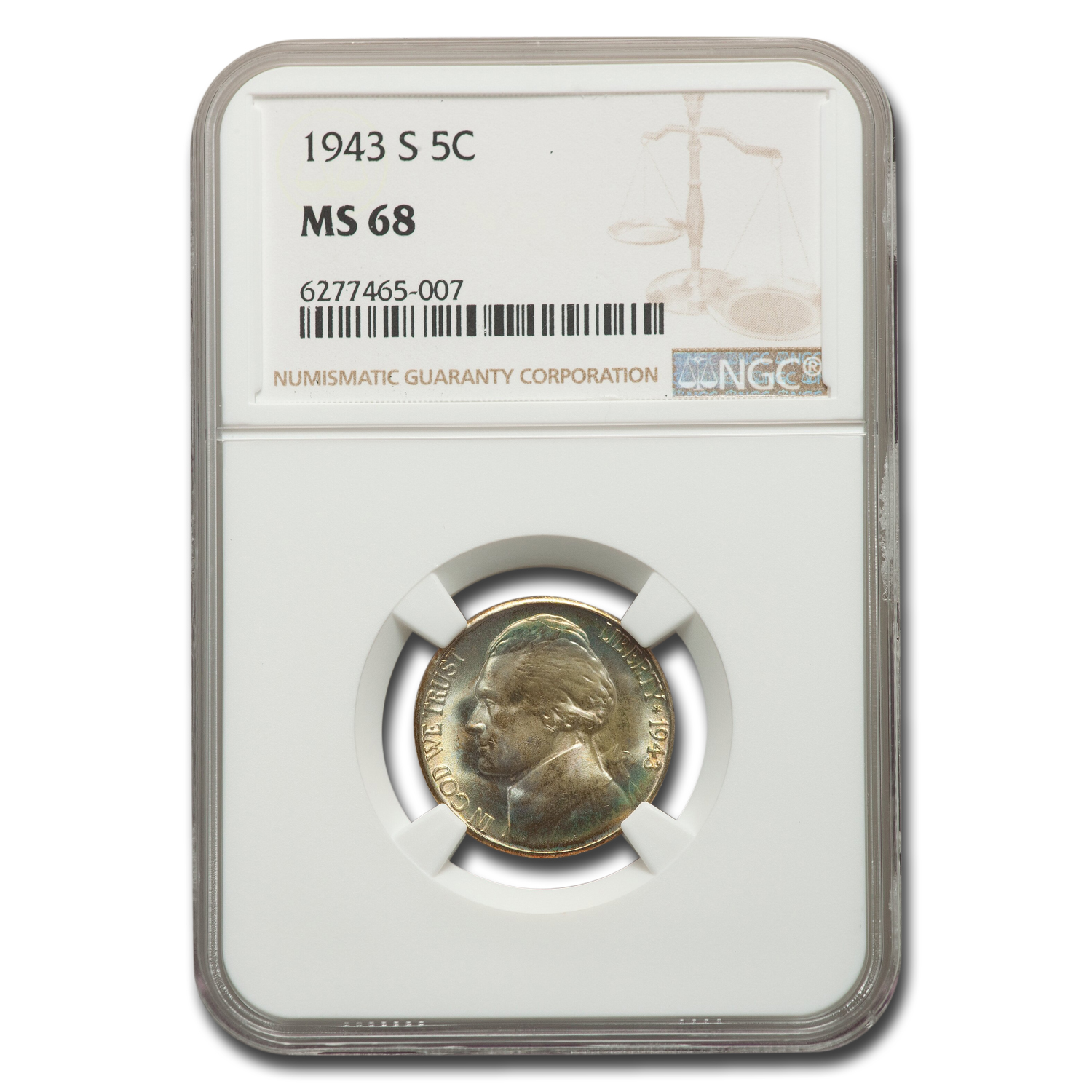 Buy 1943-S Silver Jefferson Nickel MS-68 NGC