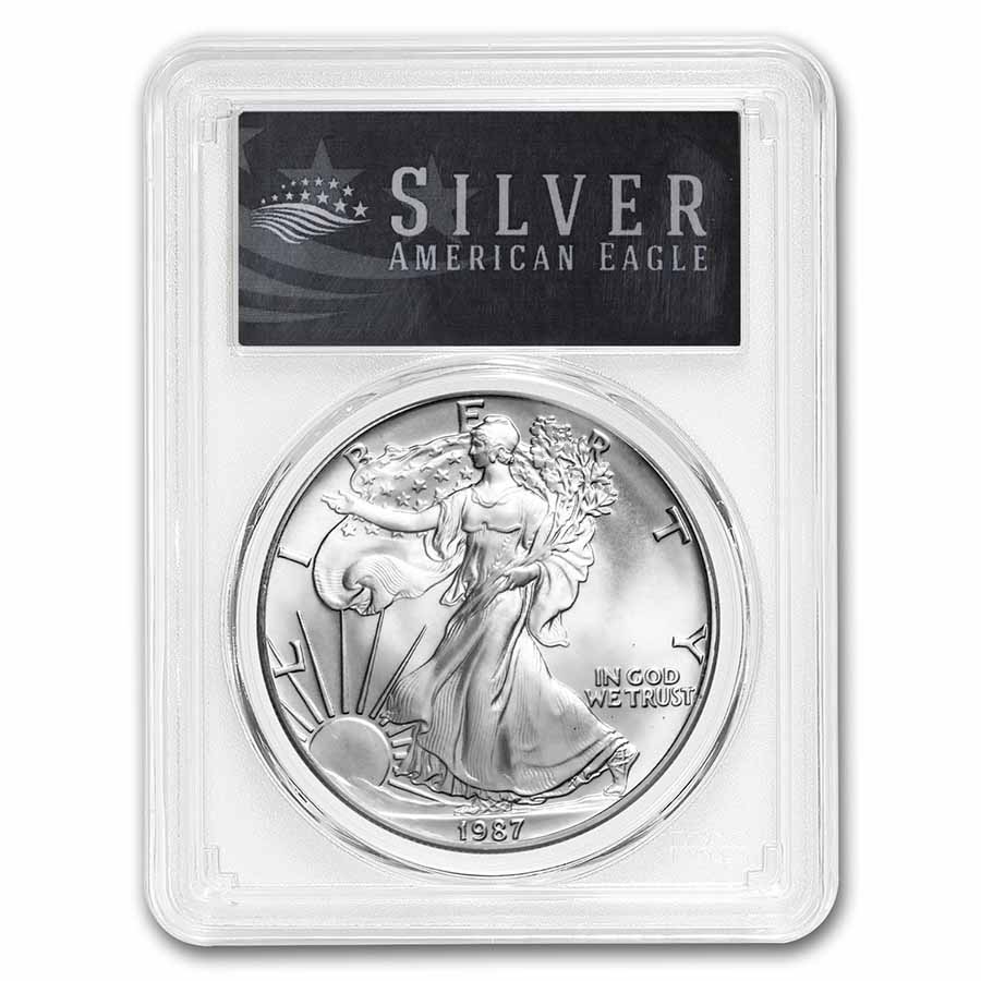 Buy 1987 American Silver Eagle MS-69 PCGS (Black Label)