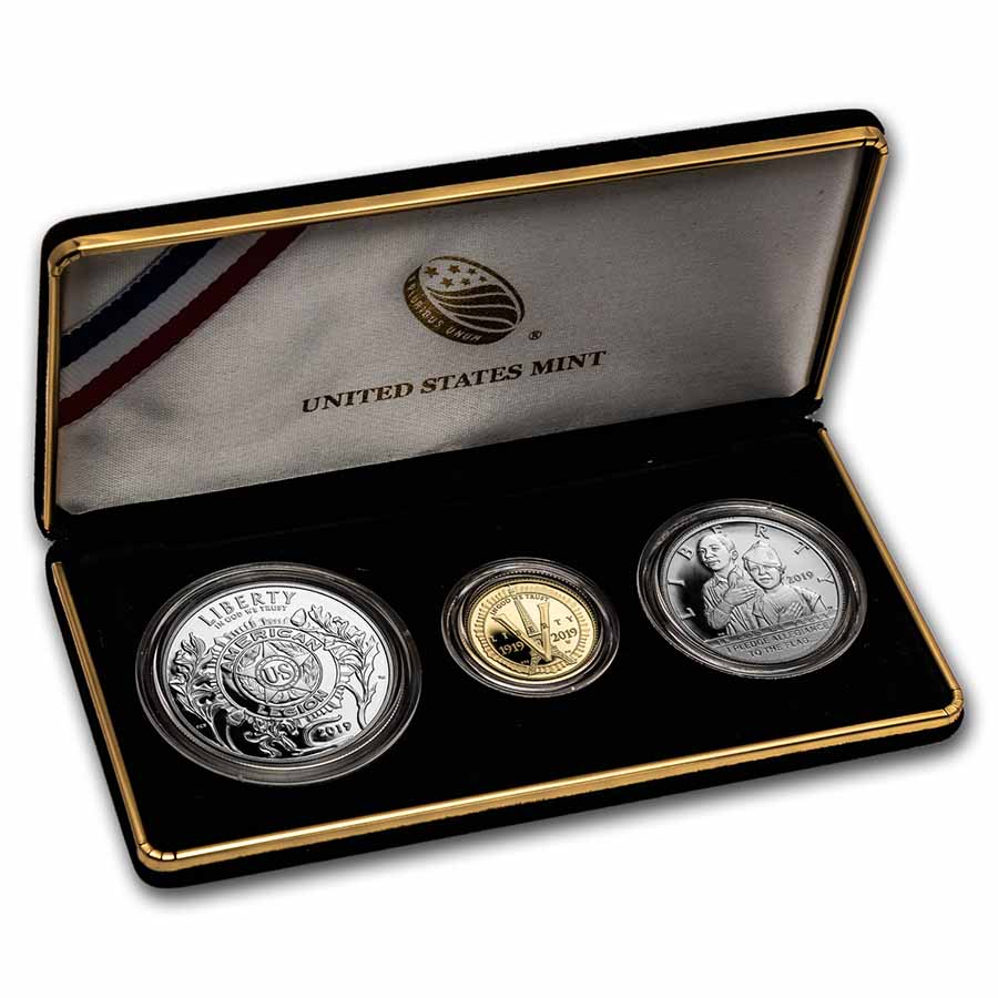 Buy 2019 3-Coin American Legion Proof Set (w/Box & COA)