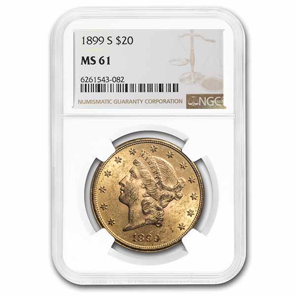 Buy 1899-S $20 Liberty Gold Double Eagle MS-61 NGC