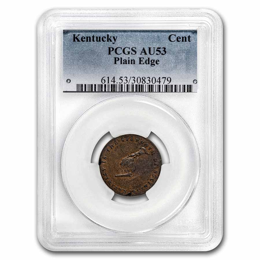 Buy 1792-94 Kentucky Token Plain Edge AU-53 PCGS (BN)