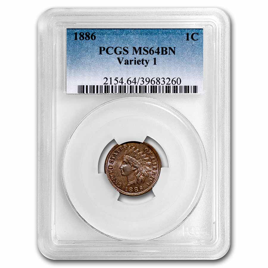 Buy 1886 Indian Head Cent Type-I MS-64 PCGS (Brown)