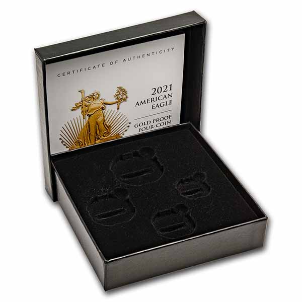 Buy OGP Box & COA- 2021 (W) 4-Coin Proof Gold Eagle Set (Type 2) - Click Image to Close