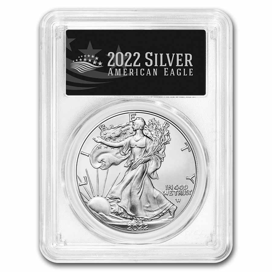 Buy 2022 American Silver Eagle MS-70 PCGS FS Black