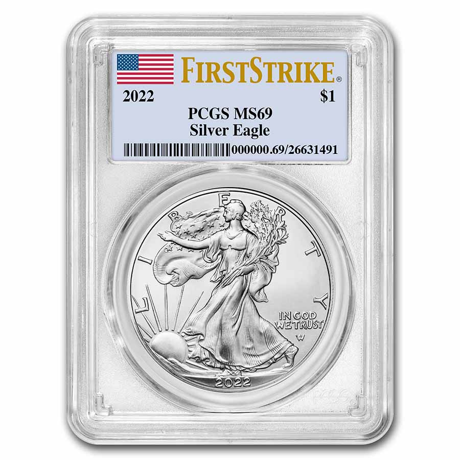 Buy 2022 American Silver Eagle MS-69 PCGS (FirstStrike?)
