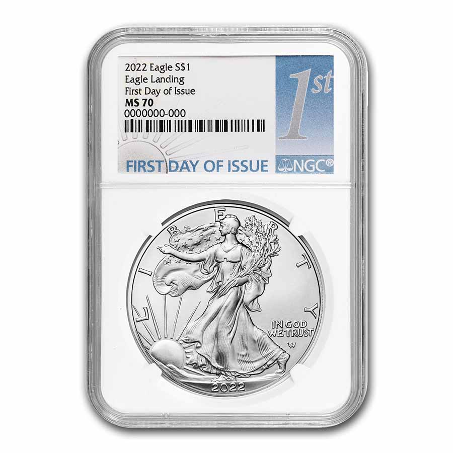 Buy 2022 American Silver Eagle MS-70 NGC (First Day of Issue)