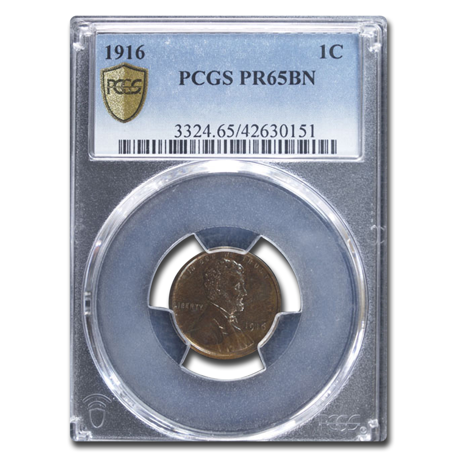 Buy 1916 Lincoln Cent PR-65 PCGS (Brown)