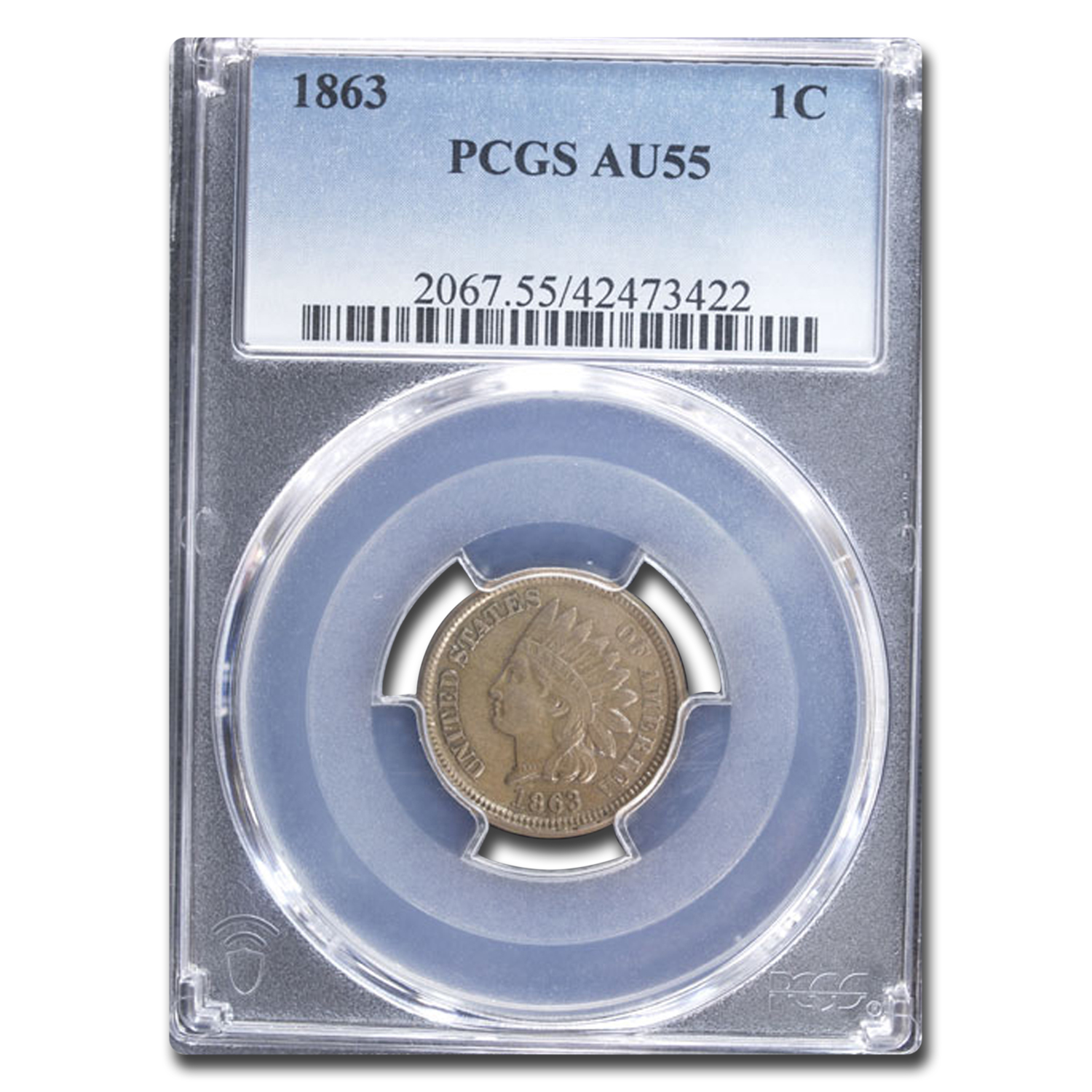 Buy 1863 Indian Head Cent AU-55 PCGS