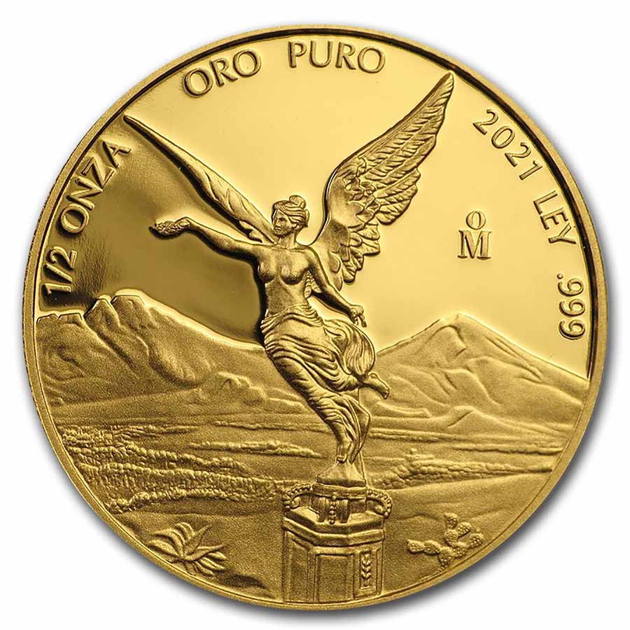 Buy 2021 Mexico 1/2 oz Proof Gold Libertad