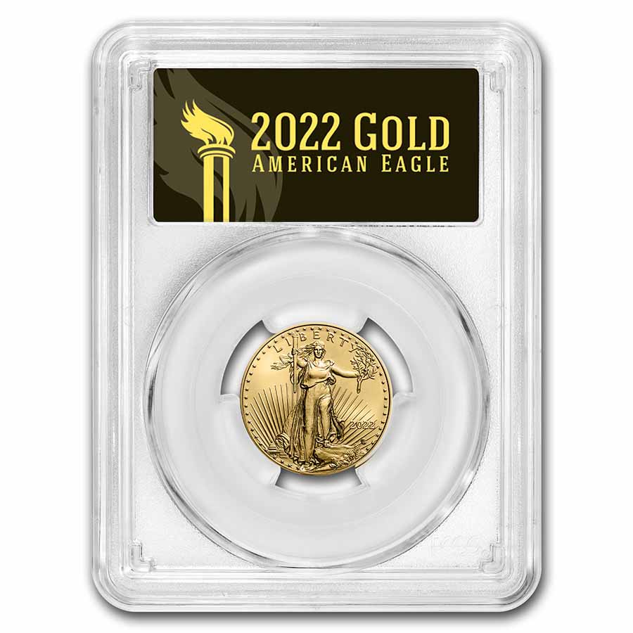 Buy 2022 1/4 oz Gold Eagle MS-70 PCGS (FDI, Black)