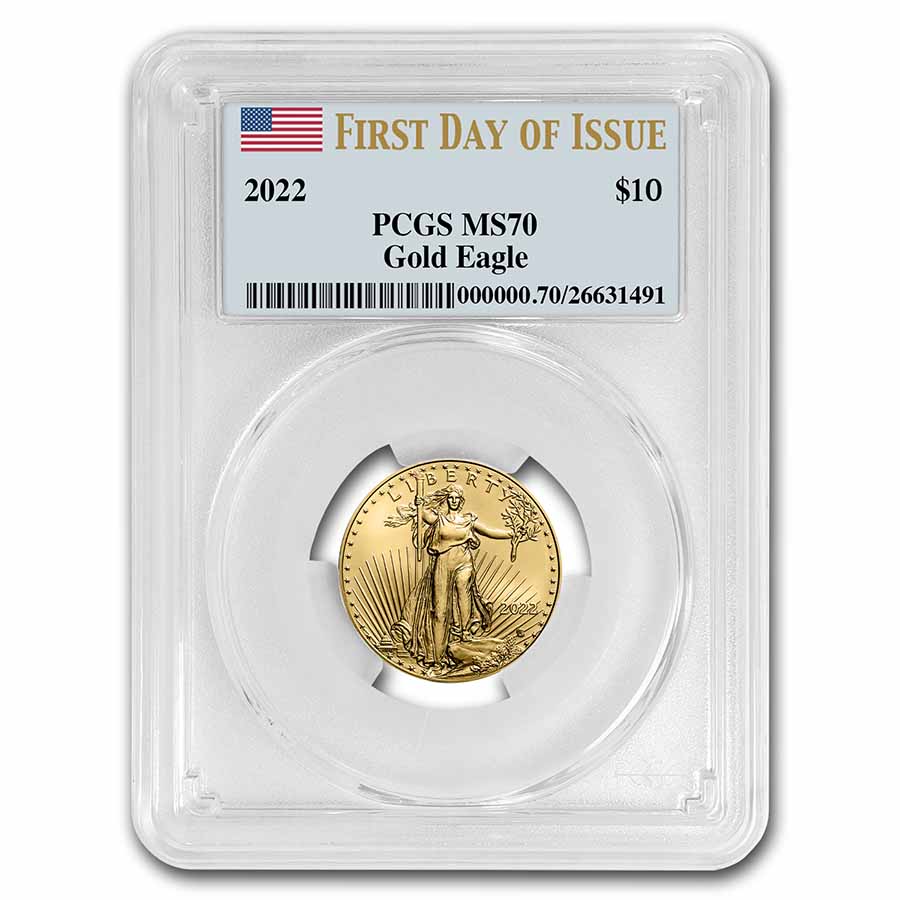 Buy 2022 1/4 oz American Gold Eagle MS-70 PCGS (First Day of Issue)