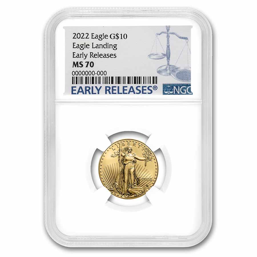 Buy 2022 1/4 oz Gold Eagle MS-70 NGC Early Release