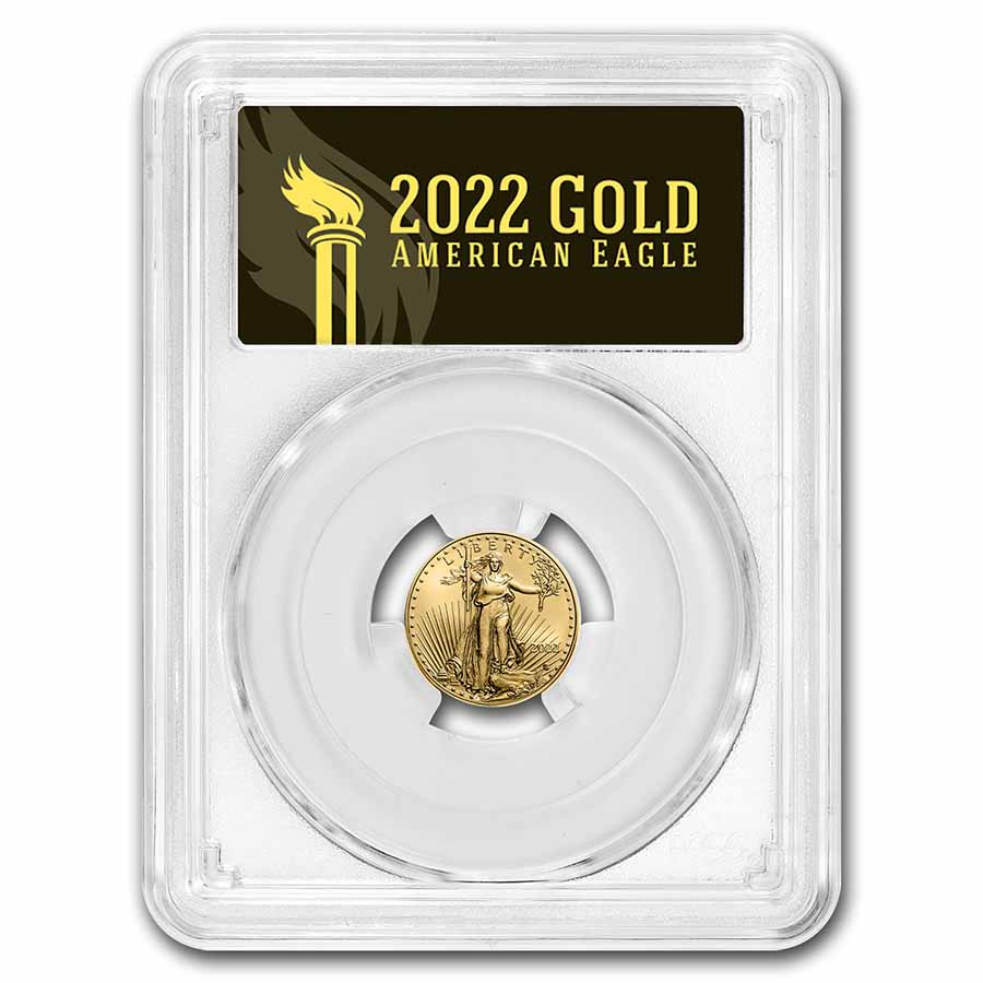 Buy 2022 1/10 oz American Gold Eagle MS-70 PCGS (FDI, Black Label)