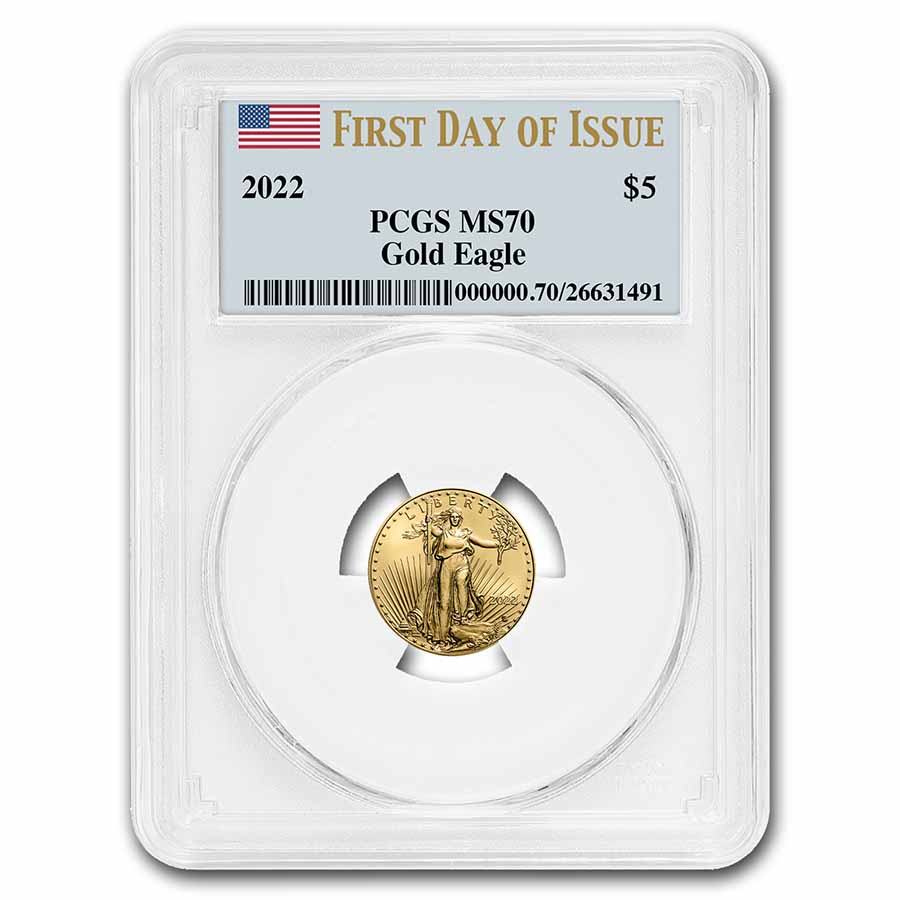 Buy 2022 1/10 oz American Gold Eagle MS-70 PCGS FD