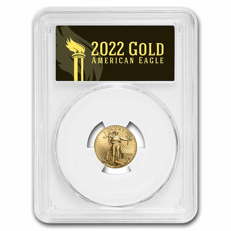 Buy 2022 1/10 oz Amer Gold Eagle MS-70 PCGS FS Black