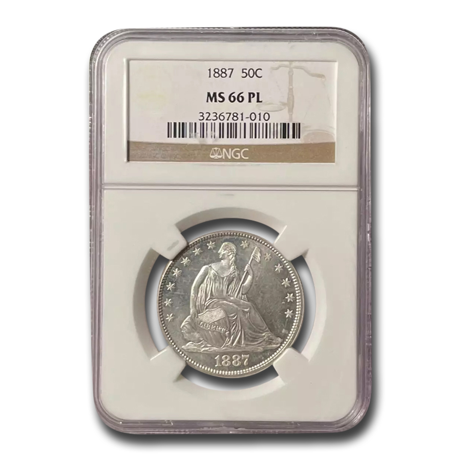 Buy 1887 Liberty Seated Half Dollar MS-66 NGC (PL)