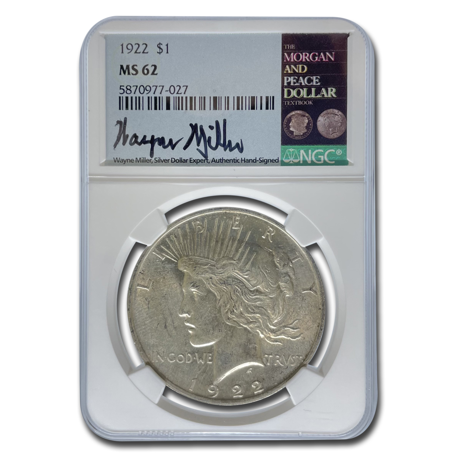 Buy 1922 Peace Dollar MS-62 NGC (Wayne Miller)