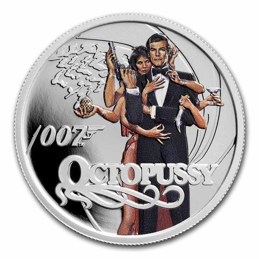 Buy 2022 Tuvalu 1/2 oz Silver 007 James Bond Movie Octopussy - Click Image to Close