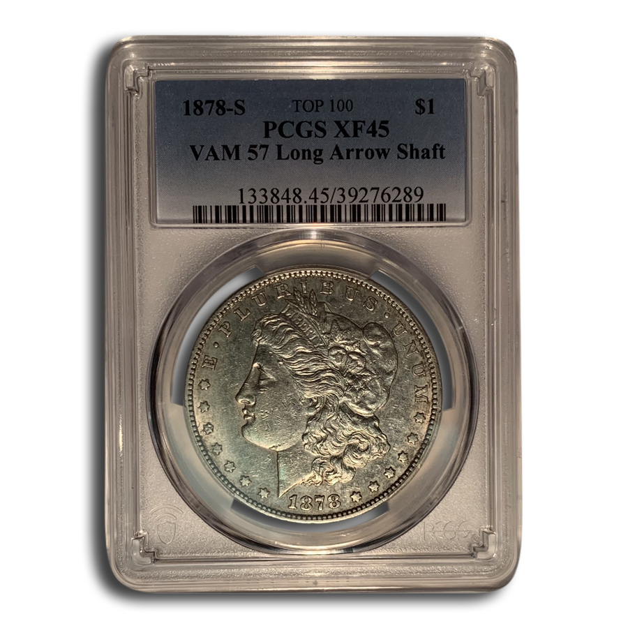 Buy 1878-S Morgan Dollar XF-45 VAM 57 Long Arr Shaft