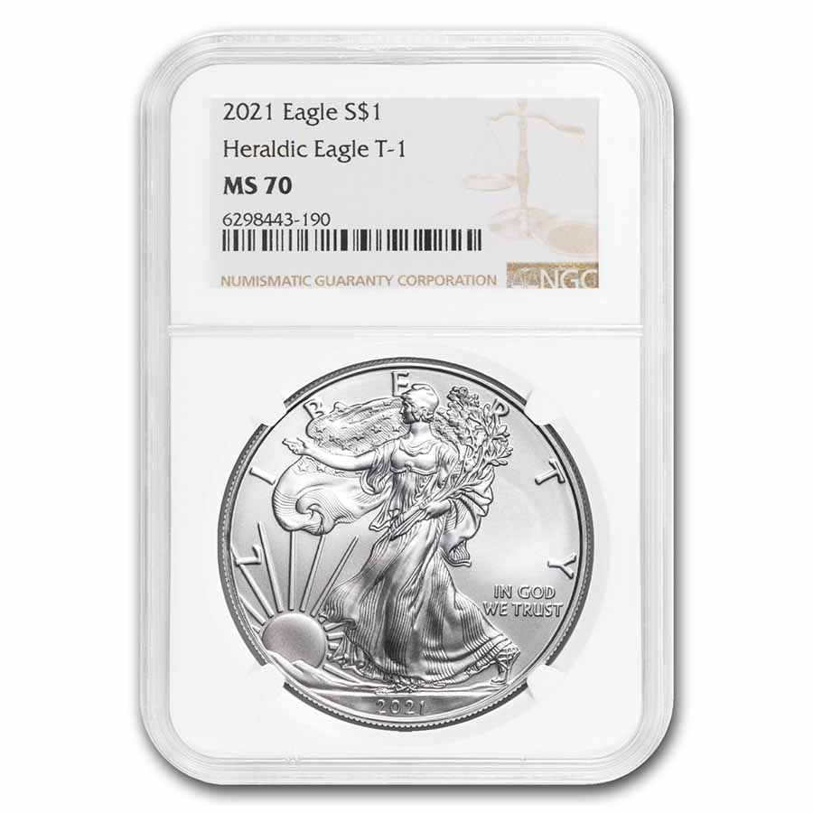 Buy 2021 American Silver Eagle (Type 1) MS-70 NGC